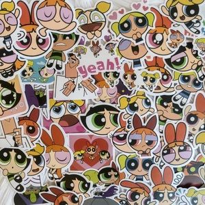 25 random Powderpuff Girl stickers